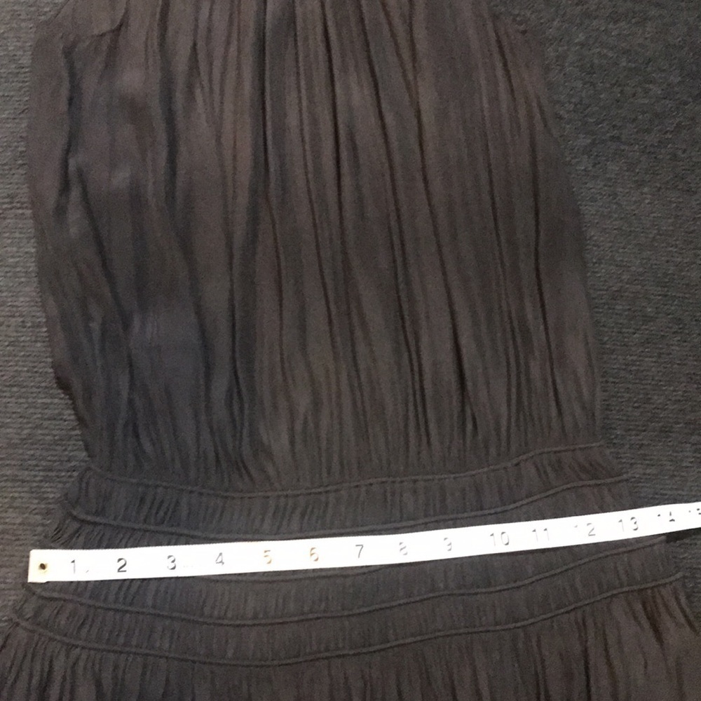 Ramy Brook Audrey Black Smocked Waist Crepe de Chine Midi Dress-Size P/US Small - Picture 10 of 15